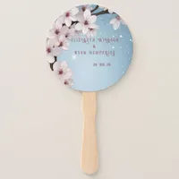 Elegant Floral Blossom Wedding Invitation Design Hand Fan