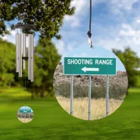 Turn Left to Shooting Range Wind Chime