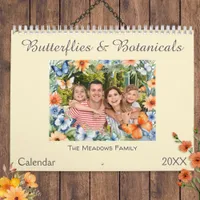 Butterflies and Botanicals Frames Custom Photo Calendar