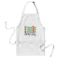 Jingle all the way Retro Groovy Christmas Holidays Adult Apron