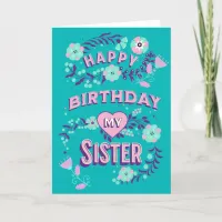 Happy Birthday to my Sister Personalized  Card