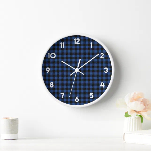 Buffalo Check Plaid Clocks