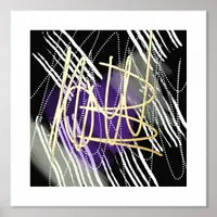 Abstract Art Gold Foil Prints