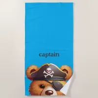 Captain Bear Beach Towel