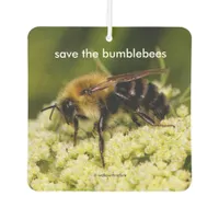 Save the Bumblebees Pollinating Flowering Carrot Air Freshener