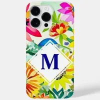 Watercolor Flowers Monogrammed  Case-Mate iPhone 14 Pro Max Case