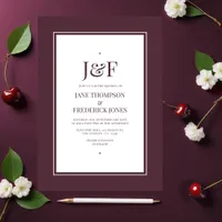 Cherry Lacquer Wedding Invitation