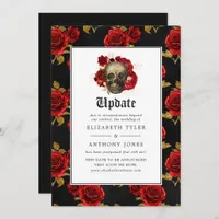 Floral Gothic Wedding Update Invitation