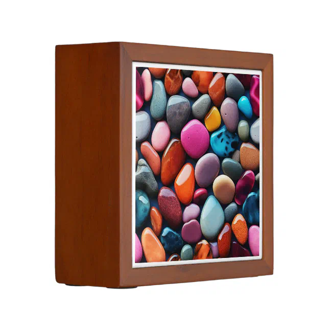 Colored Pebbles Desk Organizer