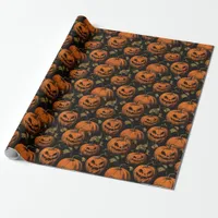 Vintage Jack O Lanterns Wrapping Paper