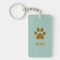 Personalized Paw Keychain