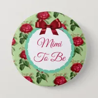 Mimi to be Floral Burgundy Roses Button