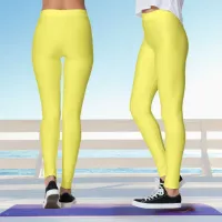 Bold Banana Yellow Yoga Leggings