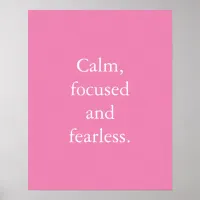 Pink Minimalist Inspirational Quote Poster