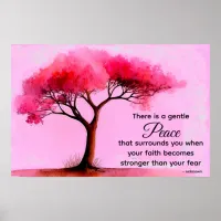 *~* Pink Tree AP81 Ethereal Peace Quote Poster