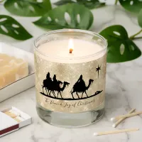 Three Wise Men Silhouette Black/Gold ID424 Scented Candle