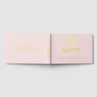 Elegant Modern Blush Quinceañera Foil Guest Book