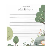 Nature and Books Custom Teacher Notepad