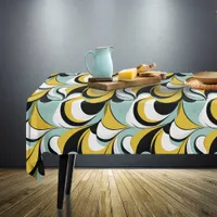 60s 70s Vibe Retro Swirls Abstract Pat#3 ID1069 Tablecloth