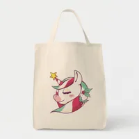 Unicorn Christmas Tote Bag