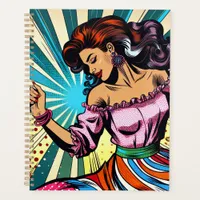 Pretty Woman Dancing Salsa Pop Art Planner