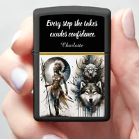 Warrior's quest with nature's spirits zippo lighter