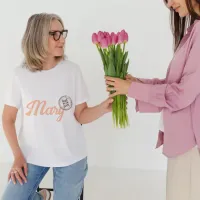 Peach Fuzz Best Mum Ever Tee for Mother's Day