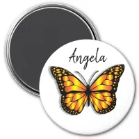 Pretty Monarch Butterfly Personalized Name Magnet