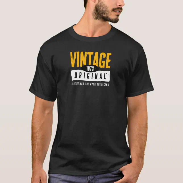Vintage Original Black Gold Birthday Year T-Shirt