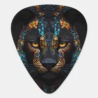 Mosaic Majesty: The Black Panther Guitar Pick