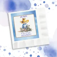 Little Cowboy Themed Baby Shower Napkins