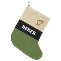 Sheriff Uniform Customizable Large Christmas Stocking