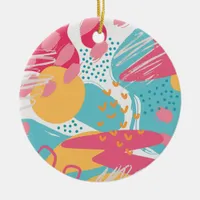 Colorful Abstract Ceramic Ornament