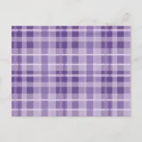 Purple Plaid Postcard