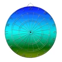 Sea and Sky Blue and Green Gradient Dartboard