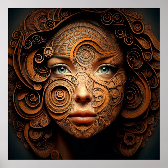 The Woman in the Spirals #2 Digital Abstract