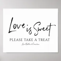 Wedding Candy Buffet Sign "Love is Sweet" Black