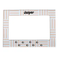 Blue and Brown Striped Pet Dog  Picture Frame