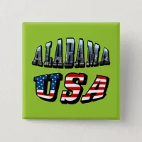 Alabama Picture and USA Flag Font Button