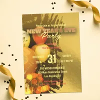 Festive Balloons Lights Confetti New Year's Eve Invitation