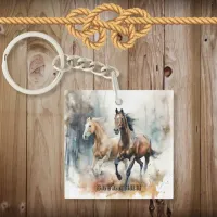 Western Wild Horse Acrylic Keychain