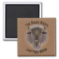 Rustic Western Plains Bison Magnet