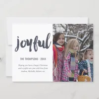 Joyful Christmas Photo Holiday Card