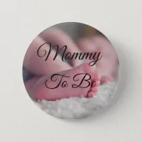 Mommy to be Cute Baby Feet Baby Shower button