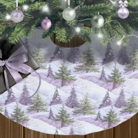Purple Green Christmas Pattern#4 ID1009 Brushed Polyester Tree Skirt