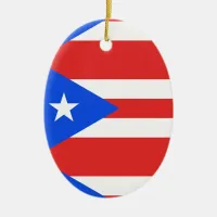 Puerto Rico Flag Ceramic Ornament