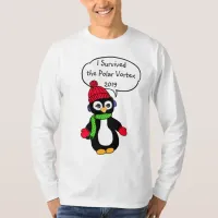 I Survived the Polar Vortex 2019 Funny Penguin T-Shirt