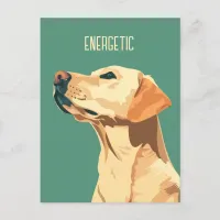 Green Labrador Retriever Postcard