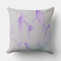 *~* Modern Abstract Watercolor Crystals New Age Throw Pillow