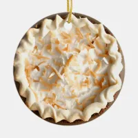 Hap-pie Christmas | Coconut Cream Pie Christmas Ceramic Ornament